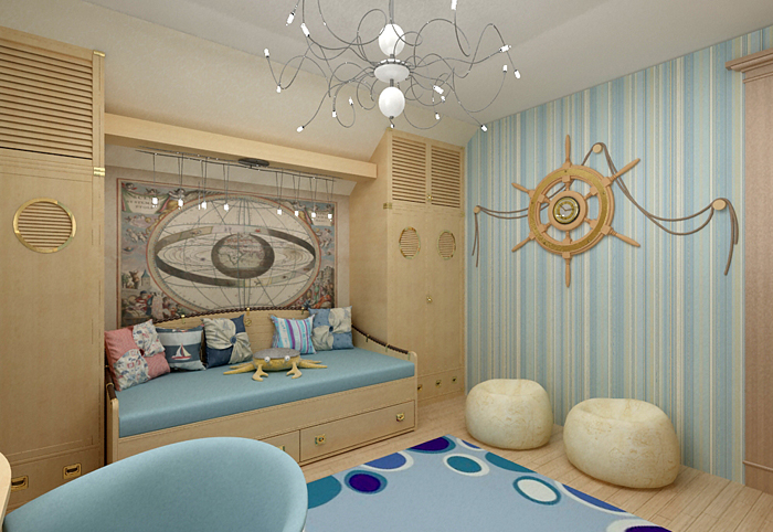 Детская комната в морском стиле - Салон штор "Хорошо дома"